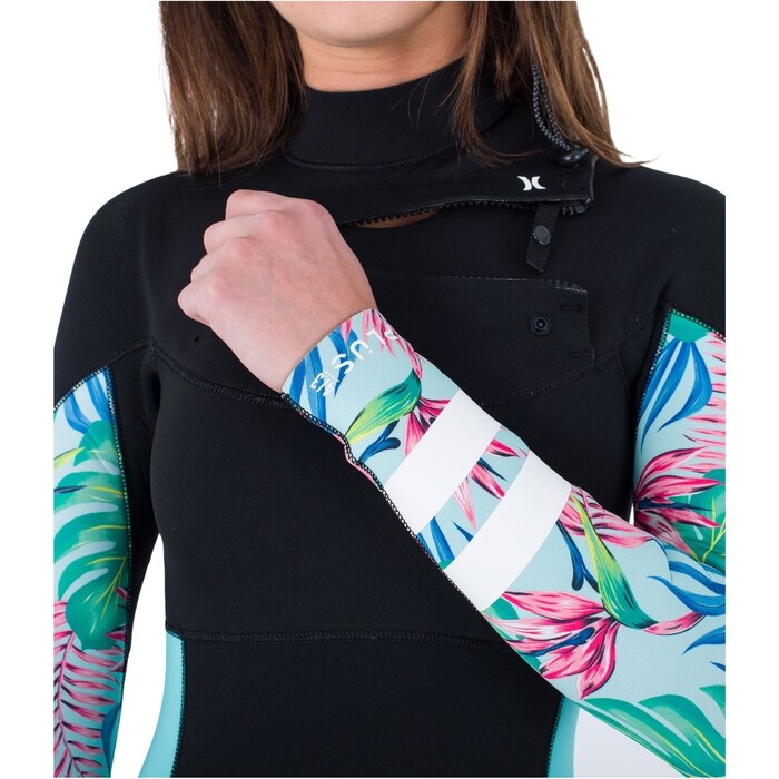 2024 Hurley Mujer Plus Printed 4/3mm Chest Zip Neopreno WFS0012433 - Java Tropical